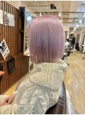 あやか流！ボブ×ホワイトピンクカラー