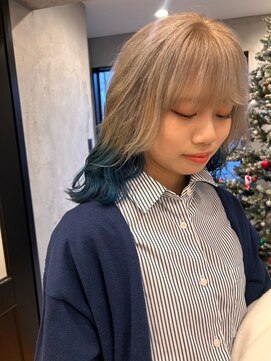 ラヴィズム 長岡店(LUVISM) ミルクティーベージュダブルカラーブリーチ新潟長岡宮関