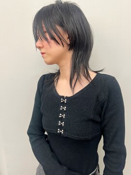 ラウンジ モリオ イケブクロ(Lounge MORIO Ikebukuro) 【morio】池袋　美容室　黒髪　ウルフ　ミディアム♪