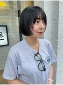 顔周りレイヤーミニボブ