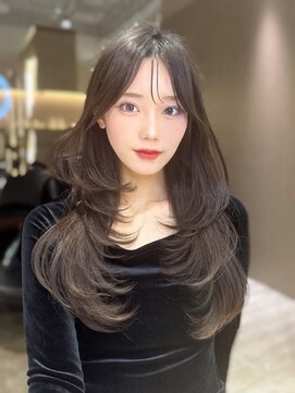 ロンドガーネット 池袋(Lond garnet) ミニウルフレイヤーカット顔周り前髪韓国ミディアムロング/池袋