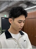 スパイキーショートアップバングメンズカット短髪