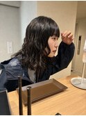 前髪パッツン×クリープパーマ