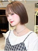 ミニウルフレイヤーカット顔周り前髪韓国ショートボブ/原宿