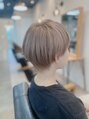 アグ ヘアー リーベ 広面店(Agu hair liebe)&nbsp;ブリーチありのホワイトベージュ透明感があってかわいいです