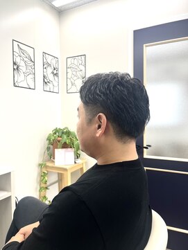 メンズカット　七三分け