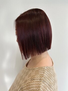 ヘアーアンドメイク アンジュ 中野店(Hair&Make ange) ボルドー×スリークボブ