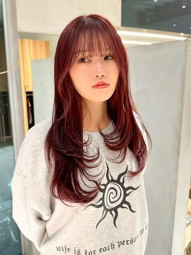 ガリカ 大名(Gallica) <ゲスト>ケアブリーチで鮮やかチェリーレッド