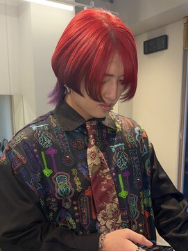 リベロ 柏(Libero) 赤×紫 ウルフカット