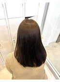 ブリーチなしでつくるオリーブブラウンカラー