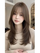 レス(Les.) ハッシュカットミディアムレイヤーフレンチバングくびれヘア