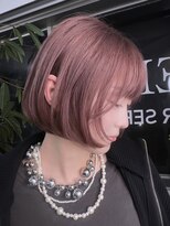 イエナ 渋谷(IENA)&nbsp;ピンクベージュハッシュレイヤーボブ韓国風ミルクティーベージュ