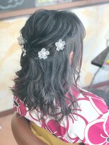美容室髪結&nbsp;卒業式ハーフアップ