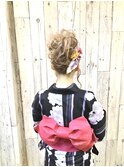 ゆかたの着付けとヘアセットは岡山表町のヘアースペースムーンへ