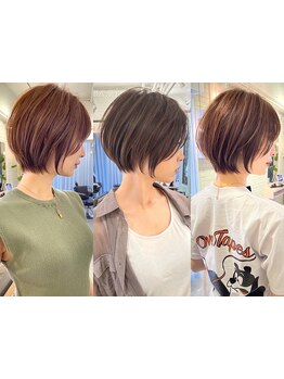 前髪/顔周りで作る360度完璧な貴方史上最も小顔なショート/ボブ。カットで創る艶めく髪質改善へア[錦糸町]
