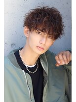 ネイビー(NAVY)&nbsp;ソフトツイストスパイラル 波打ちウェーブ 波巻き マッシュ