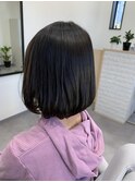 内巻きも外ハネも両方できるワンレンボブ☆