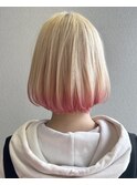 エンドカラー|ツートーンカラー　ペールピンク　タンバルモリ