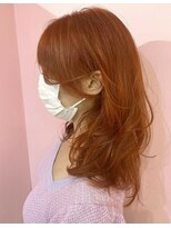 シーズン 大阪(SEASON)&nbsp;【ダブルカラー】オレンジカラー/韓国レイヤーカット