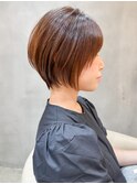 【武井俊樹】小顔前髪 ショートヘア  ピンクベージュ 錦糸町
