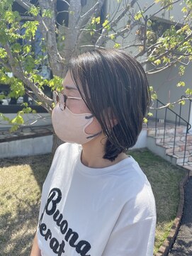 ラ クープ Lacoupe ウルフボブ 白髪ぼかしハイライト グレージュ