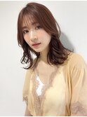 大人コテ巻き風ニュアンスパーマ×艶感ウェットヘア