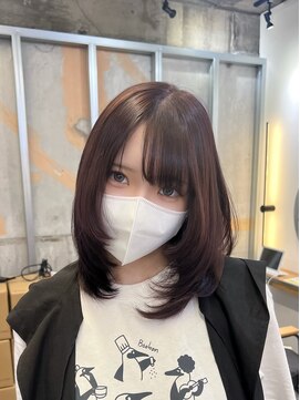 イオエ 梅田(ioe) ダブルカラー/大人ボブ/黒髪スタイル/髪質改善/縮毛矯正