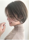 ★前下がりショートボブハンサムショートカットカラーパーマケア