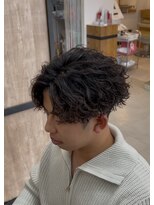 メンズギフト(men's GIFT)&nbsp;刈り上げツーブロックツイストスパイラルパーマメンズマッシュ