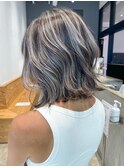 ミディアム顔周りレイヤー韓国ヘア美髪_ba551352