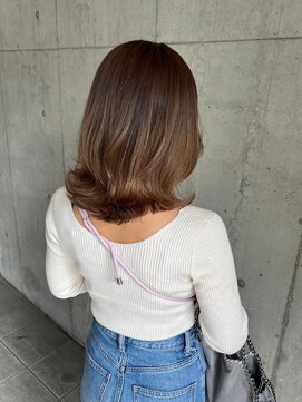 アールヘアーデザイン 藤が丘(r hair design) ゆるふわロングベージュカラーブリーチしない透明感カラー