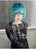 レイヤーカット/ウルフ/ホワイトブロンド/外ハネボブ/美髪