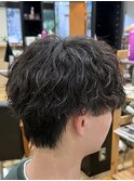 波巻きパーマ