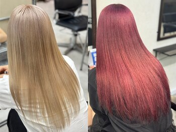 クインセス(Quincess)の写真/【豊富なトリートメント取扱◎】ブリーチ毛でもダメージ高補修でツヤ髪ハイトーンカラーへ♪