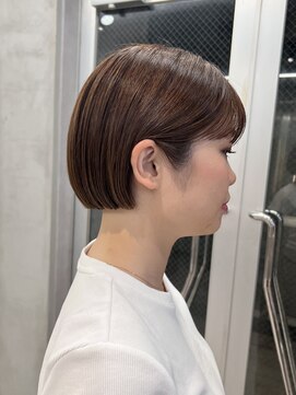 ニコ トウキョウ(nico TOKYO) 20代30代ミニボブ切りっぱなしボブぱっつん前髪シースルー