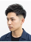 ▼フェザーショート/メンズカット/ツーブロック/ビジネスマン