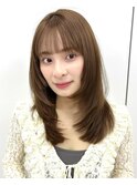 熊本レイヤーカットベージュブラウン髪質改善
