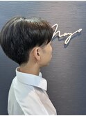 ツーブロックセンターパート