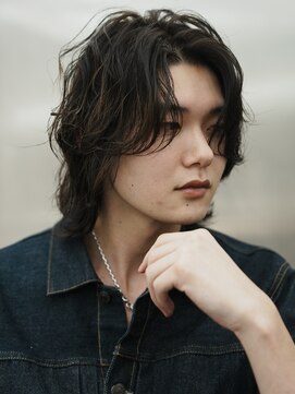 フィフス 渋谷(fifth) 渋谷メンズミディアムシャドウパーマルーズパーマセンターパート