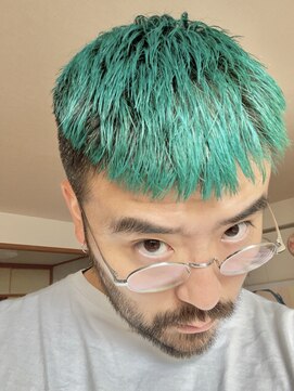 パークレーン アイス イヴェン アネックス(PARK LANE ICI yeven.anx) ブリーチマッシュショートメンズツーブロックデザインカラー