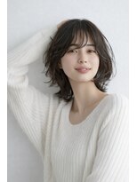ヘア セラヴィ 城南(hair C'est La Vie)&nbsp;ナチュラルウェーブ×黒髪ボブ