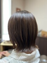 ハルジュヘアーリゾート(haruju HairResort) 【うるツヤ】毛先まとまる&透明感カラーの上品切りっぱなしボブ
