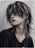 デザインカラーで作るシャギーウルフ/メンズカット/ウルフカット
