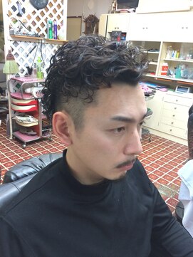 理容 うめむら 2ブロックONパーマ