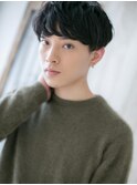 ナチュラルな束感◎黒髪マッシュf
