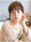 HARBORS鎌倉/前髪パーマ/アッシュオリーブ/くせ毛ショートg