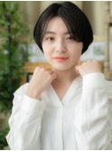 大人かっこいい黒髪小顔前髪なしショートTa3北浦和20代30代40代