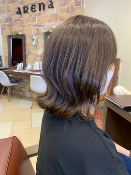 アリーナ 緑が丘店(arena) くびれボブ×透明感ベージュ