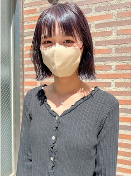 デイジー(Daisy) 天神/大名/ボブ/ダークバイオレット/前髪カット