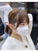 韓国レイヤー/韓国風/ボブ/髪質改善/黒髪/ブリーチなし〔池袋〕